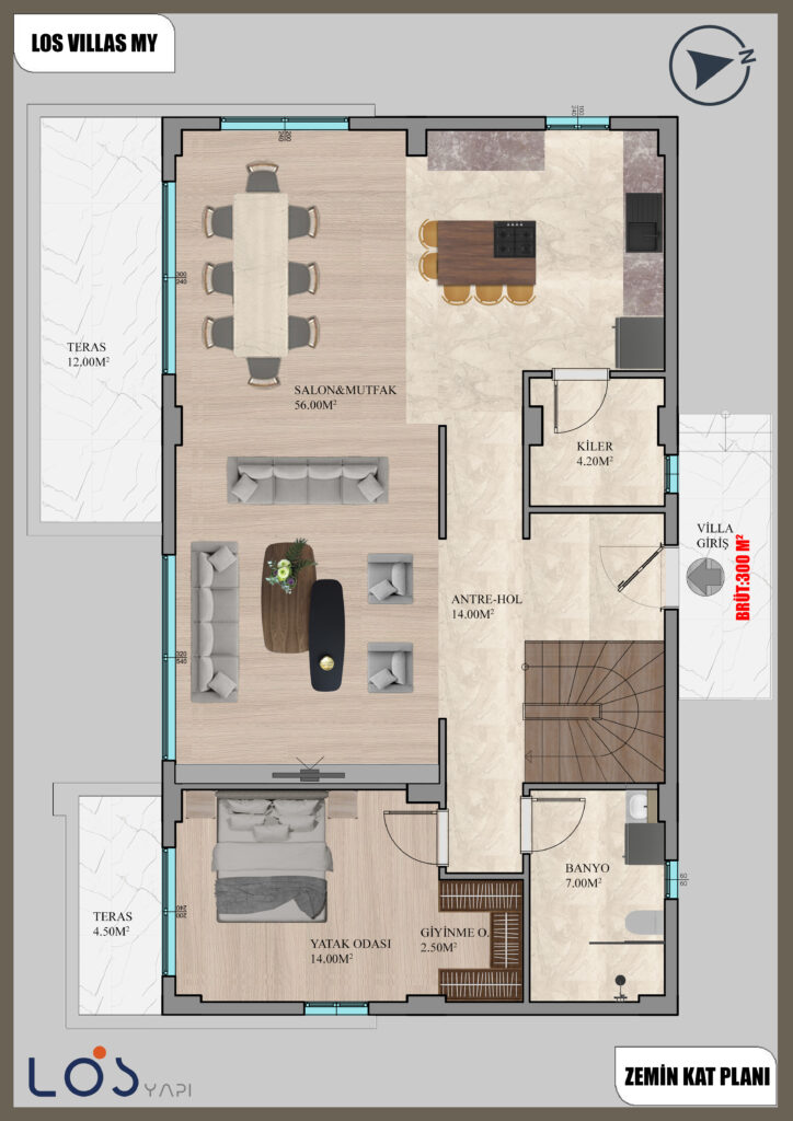 los-villas-my - 9)ZEMİN KAT PLANI